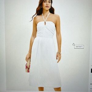 Keyhole halter midi dress